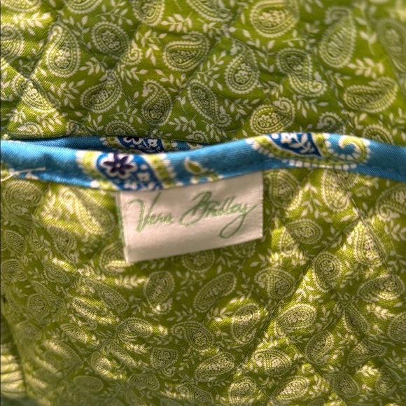 Vera Bradley Size L Blue Paisley Tote Vibrant Design - Picture 8 of 9